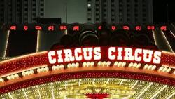 The Circus Circus hotel in Las Vegas, Nevada, USA at night. Stock Footage