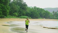 Jogging Girl Stock Footage