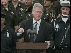 USA: MICHIGAN: PRESIDENT CLINTON'S WHISTLESTOP TRAIN TOUR UPDATE (3) News Clip