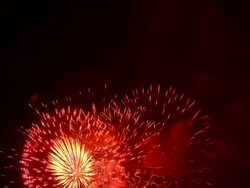 Fireworks in slow motion Stock Footage