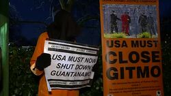 Anti-Trump Protest Outside U.S. Embassy, London News Clip