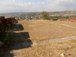 Yerevan, Erebuni castle, view of the castle, and Yerevan city in the buckground Stock Footage