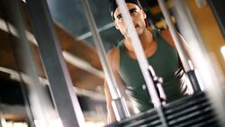 Triceps workout. Stock Footage