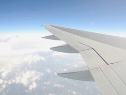 Flying in a commercial jet HD Stock Footage