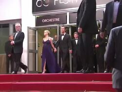 Jeff Nichols, Jacob Lofland, Tye Sheridan, Matthew McConaughey and Reese Witherspoon at MUD Premiere: 65th Cannes Film Festival at Lumiere on May 26, 2012 in Cannes, France (Footage by WireImage Video/Getty Images) Stock Footage