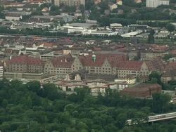 AERIAL City view, Nuremberg, Bavaria, Germany Stock Footage