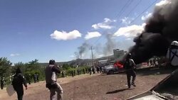 CLEAN : Three dead, dozens injured in Mexico protest News Clip