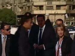 David Cameron visiting Tahir Square News Clip