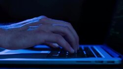 Hacker Typing Keyboard Stock Footage
