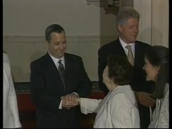 USA: ISRAELI PM EHUD BARAK VISIT News Clip