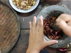 Pound pepper. Stock Footage