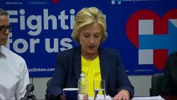 Clinton Talks With AIDS Activists in Brooklyn News Clip