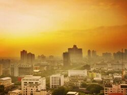 Sunrise over the city Stock Footage