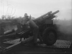 Centurion tanks, Sioux helicopters, signalling communications and the Fire Support Base. Vietnam, 1967 Stock Footage