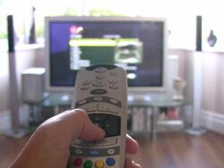 TV Channel Hop Remote Control Stock Footage
