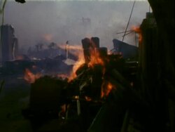 Factory Fire, Firefighters Stock Footage