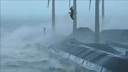 CLEAN : High winds buffet coast in Northern France News Clip