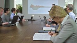 DS MS Businessman Making A Presentation Stock Footage