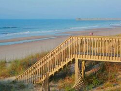 Vacation homes on Topsail Island - NC Outer Banks Stock Footage