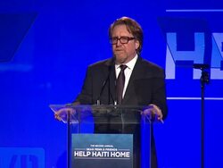 SPEECH - Ron Baldwin on Sean Penn and Haiti at Sean Penn & Friends HELP HAITI HOME A Gala to Benefit J/P Haitian Relief Organization Presented by Giorgio Armani on 1/12/13 in Los Angeles, CA. Stock Footage