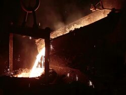Metal industry-Molten Steel Stock Footage
