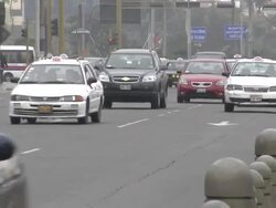 Lima city centre traffic News Clip