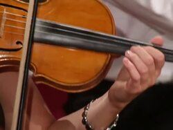 Woman playing violin Stock Footage