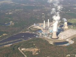 Aerial View of Power Plant Stock Footage