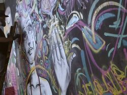 Street Art In Rio De Janeiro - Graffiti Artists Stock Footage