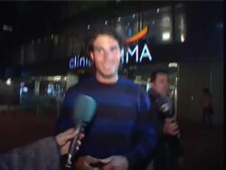 VOICED: Rafael Nadal talks about his injury Stock Footage
