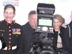 Aaron Mankin, Robin Williams (center) and guests at The 6th Annual Stand Up For Heroes Presented by The New York Comedy Festival and The Bob Woodruff Foundation Stock Footage