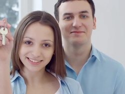 Couple in new home Stock Footage