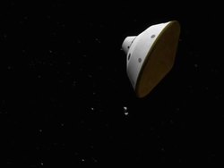 Animation of Mars Curiosity Rover being delivered to Mars surface Stock Footage