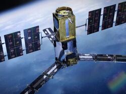 Realistic Telecommunication satellite Stock Footage