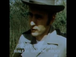 SYND 11-1-74 POLICE SEARCH FOR APE LIKE CREATURE News Clip