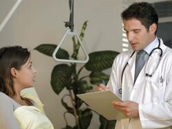 HD: Doctor Interviewing Patient Stock Footage