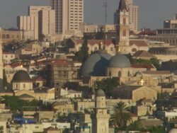 MS View of  Church of  Holy Sepulchre  / Jerualem, Israel Stock Footage