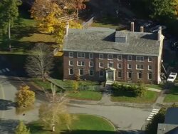 WS ARIEAL ZI View of Story mansion / Maine, United States Stock Footage