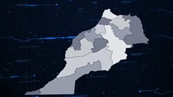 Morocco network map Stock Footage