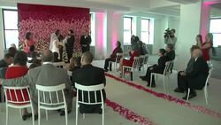 Three couples celebrated Valentine's Day by getting married at New York's famed Empire State Building. (Feb. 14) News Clip