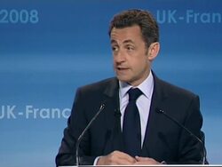 French pres and UK PM presser at Emirates' Stadium News Clip