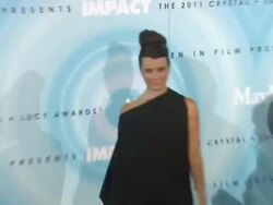 Cote de Pablo at the 2011 Women In Film Crystal + Lucy Awards Sponsored By Pandora And Max Mara at Beverly Hills CA. (Footage by WireImage Video/Getty Images Entertainment Video) Stock Footage