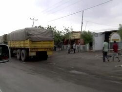 Riding through city Stock Footage