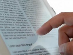 Reading with tablet pc Stock Footage