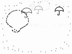 NINE UMBRELLAS - pure black dots (LOOP) Stock Footage