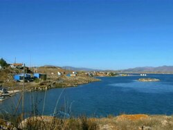WS View of lake / Sevan, Armenia Stock Footage