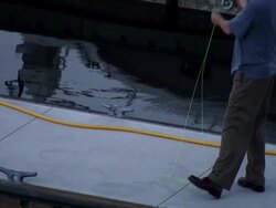 Fly Fishing: Casting Practice Stock Footage