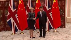 UK Prime Minister Theresa May and Presidetn Xi Jinping - G20 Summit News Clip