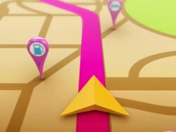 Navigation GPS Maps with POI Stock Footage