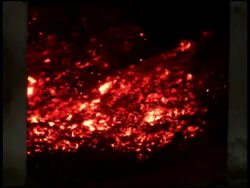 Burn: Red / White Hot Fire inside Coal Furnace Stock Footage